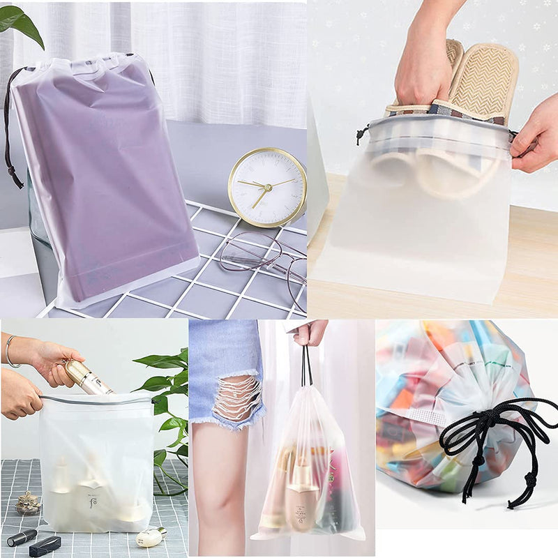 [Australia] - Shoe Bags Storage Bags Multifunctional Waterproof Cosmetic Bag Underwear Bag Travel Storage Bag Dust Proof Bag 10 Pcs Shoe Storage Bag 1 Transparent Matte 