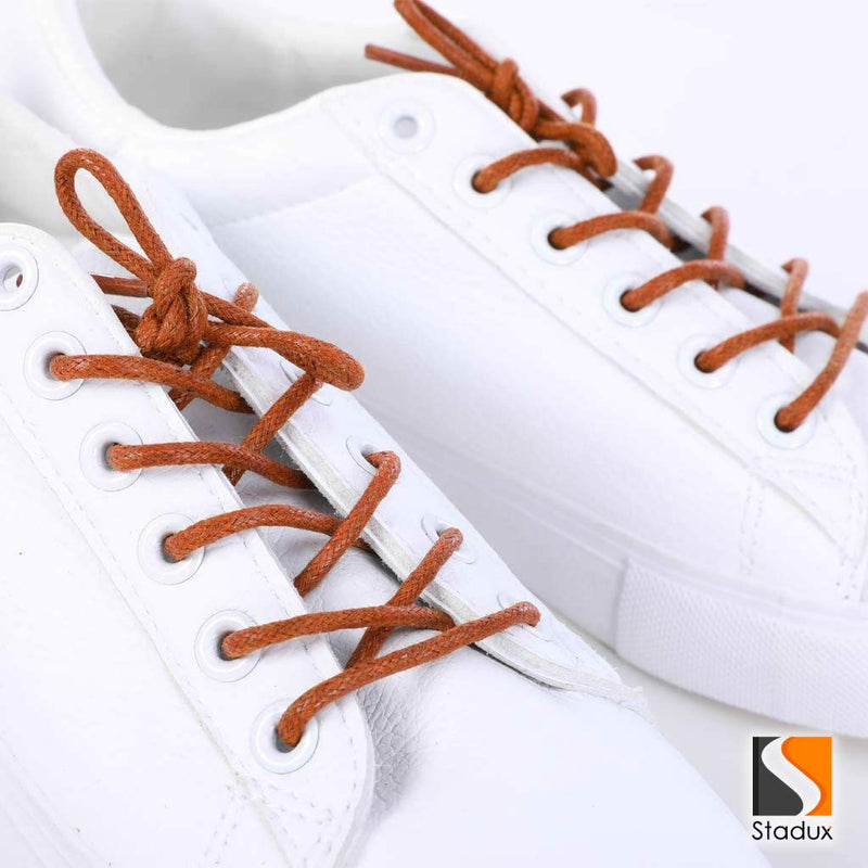 [Australia] - Round Waxed Shoelaces-For Oxford Shoes Round Dress Shoes Boots Leather Shoe Laces,2.5mm Width,80-100cm Length.… Length 100CM Brown 