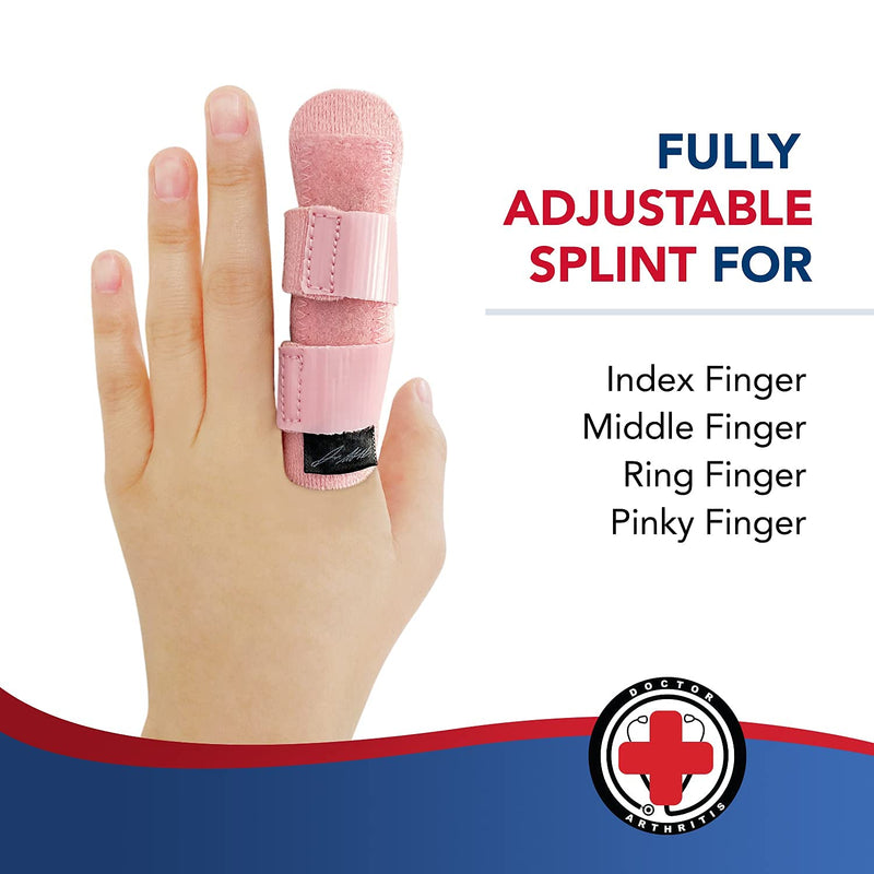 [Australia] - Doctor Developed Finger Splint & Handbook - Trigger Finger, Arthritis, RSI - Fits Ring, Index, Pinky & Middle - 2 sizes (Black, S/M, Single) Black 1 