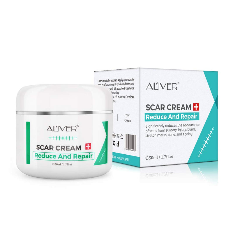 [Australia] - Aliver Scar Removal Cream for Old & New Scars, Stretch Mark Remover for Men & Women, Acne Scar Removal on Face or Body, Scar Treatment for Cuts,Surgery, Burn, Cut, Keloid, C-Section 