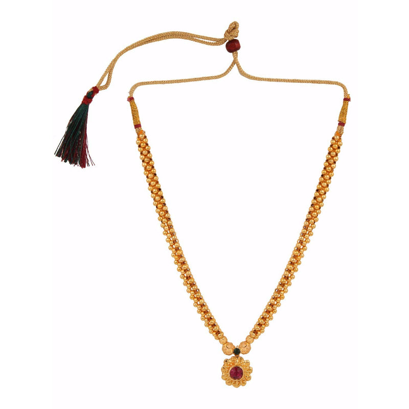 [Australia] - Efulgenz Indian Jewelry Bollywood Combo of Ethnic Gold Plated Mangalsutra and Necklace for Women 