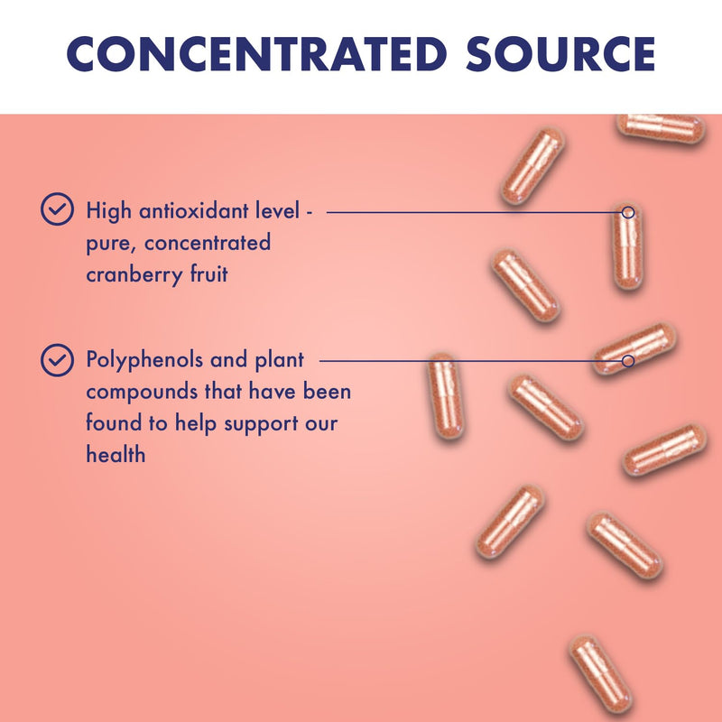 [Australia] - Higher Nature - Cranberry Supplement - Concentrated Whole Fruit - Antioxidant Cranberry Capsules - Cranberry Supplements for Women - Vegetarian & Vegan - 90 Capsules 