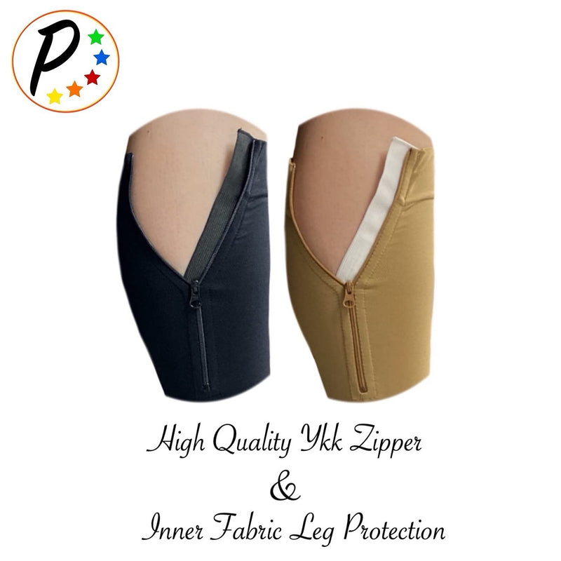 [Australia] - Presadee Closed Toe Thigh High 20-30 mmHg Firm Compression Leg with YKK Zipper (Beige, 2) Beige 