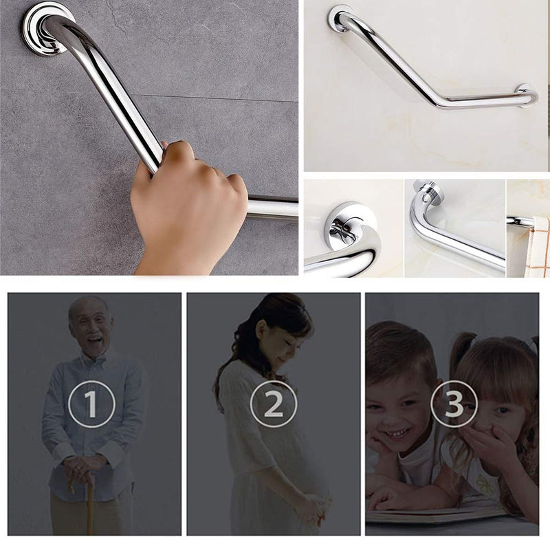 [Australia] - PHOEWON® Stainless Steel Grab Bar Anti-Slip Grab Rail Handle Wall Mounting Towel Rail Bar Handrail Chrome Bathroom Rail for Shower Bath Toilet 