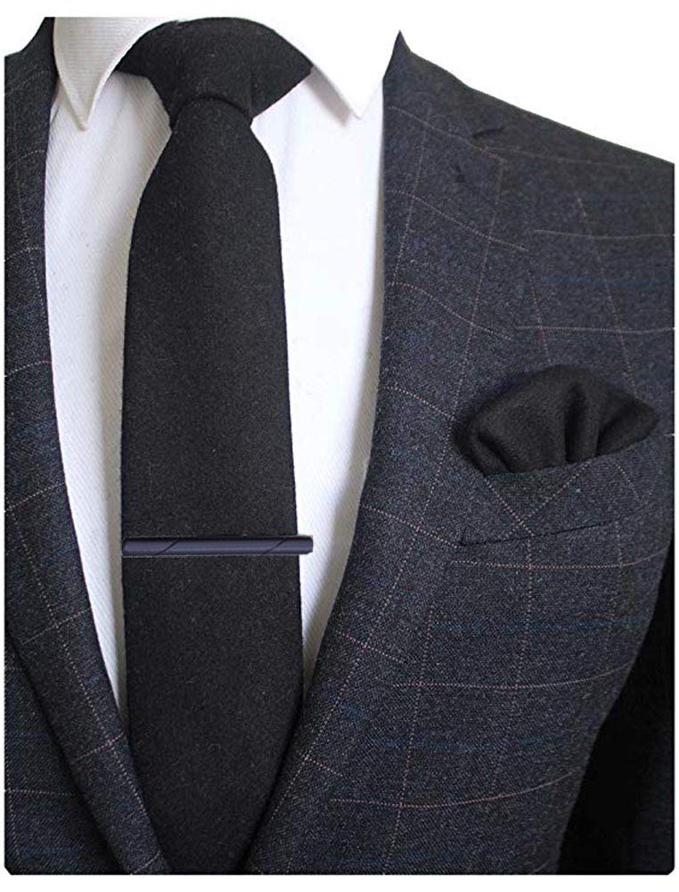 [Australia] - QIMOSHI 6 Pcs Tie Clips for Men Tie Bar Clip Set for Regular Ties Necktie Wedding Business Tie Pin Clips 6 Colors 