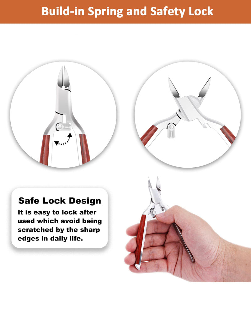 [Australia] - [Upgraded] Toenail Clippers for Thick Nails, Heavy Duty Professional Ingrown Toenail Clippers for Women Men, with Long Handle Easy to Hold Use 