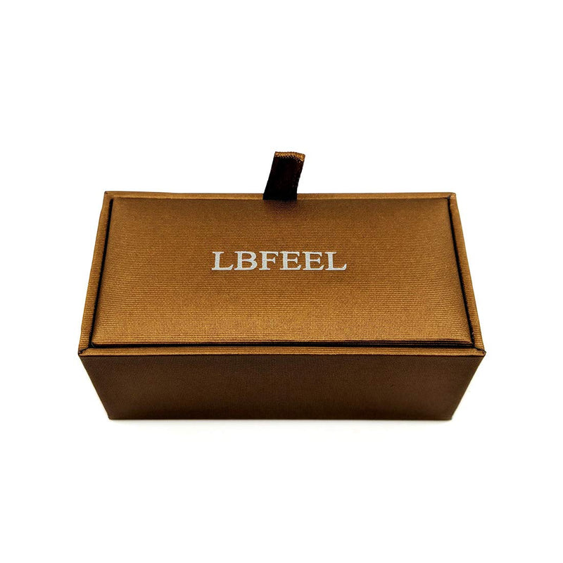 [Australia] - LBFEEL Really Spins Rhodium Plated Blue Globe Earth Cufflinks for Men with a Gift Box 