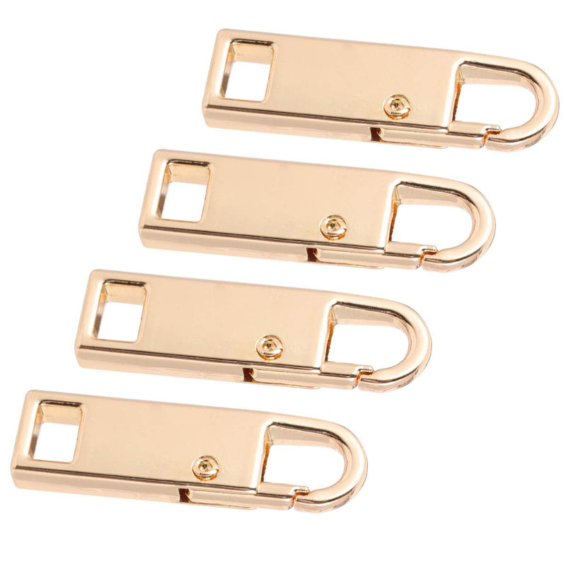[Australia] - Milisten 5pcs Zipper Pull Tabs Replacement Zip Fixer Zipper Tags Repair for Clothes Suitcase Backpack DIY Craft Gold Golden 