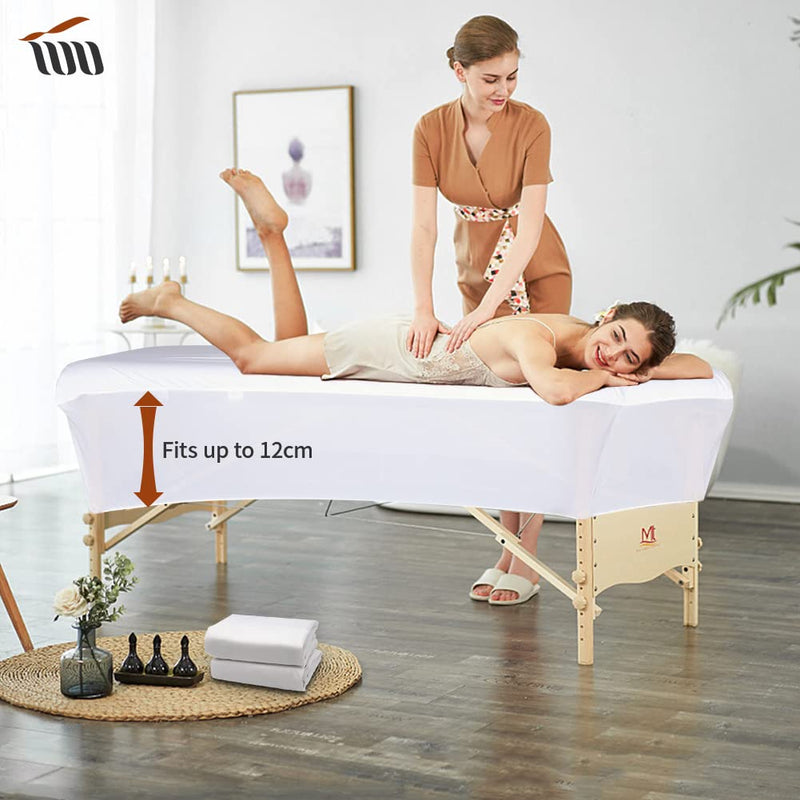 [Australia] - Tvvcalk 2pcs Massage Bed Cover, Washable Lounger Cover, Waterproof Massage Couch Protective Cover, Hyperelastic, Fitted Cover for Massage Table, 80 x 190cm 2 