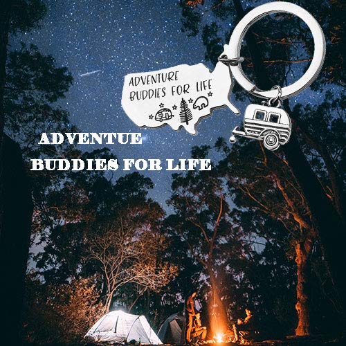 [Australia] - MAOFAED Camping Gift Camping Keychain RV Camper Gift Adventure Gift Adventure Buddies Keychain Outdoor Keychain Traveller Gift 