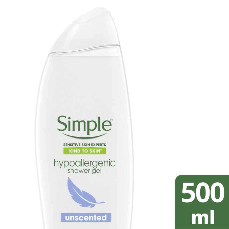 [Australia] - Simple Kind to Skin Hypoallergenic dermatologically tested Shower Gel for sensitive skin 500 ml 