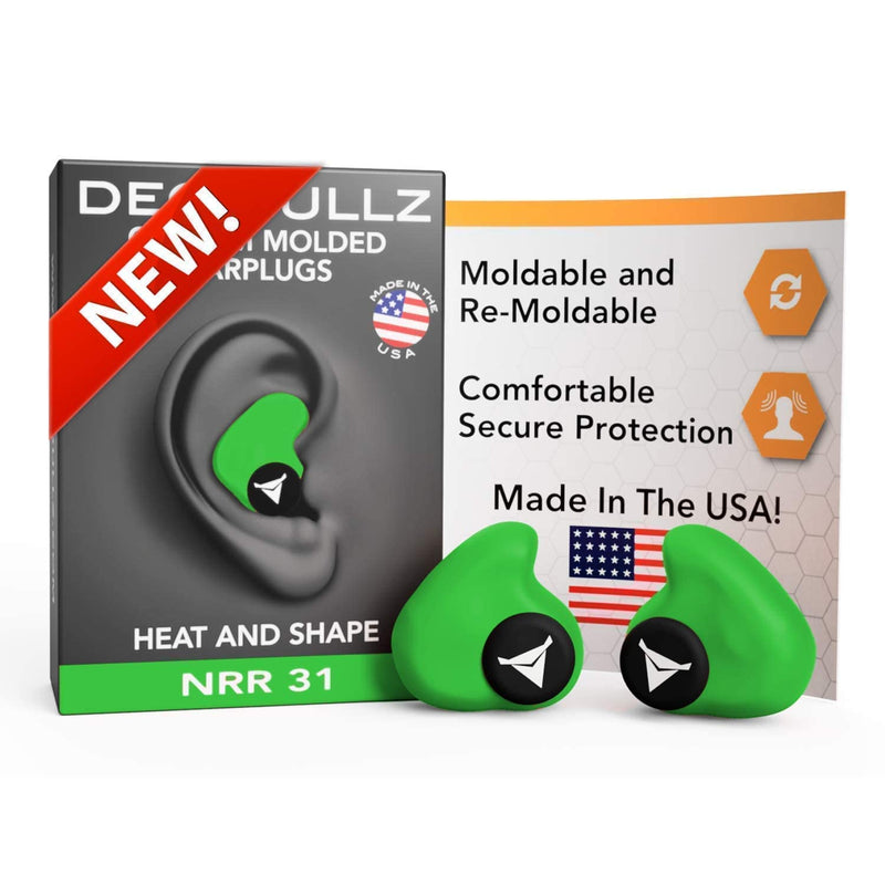 [Australia] - Decibullz Custom Molded Earplugs Pro Pack ( Green ) 