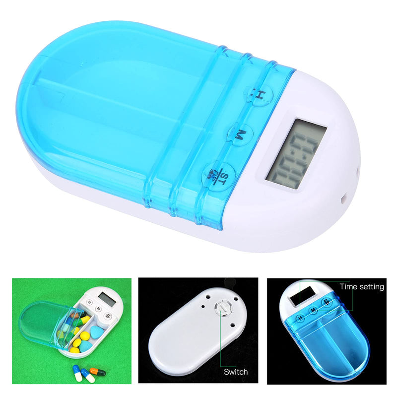 [Australia] - Electric Pills Organizer with Alarm Reminder, Digital Tablet Box Medicine Storage Case for Travel Dispenser, Powered by 1 x Button Battery(Not Included) 
