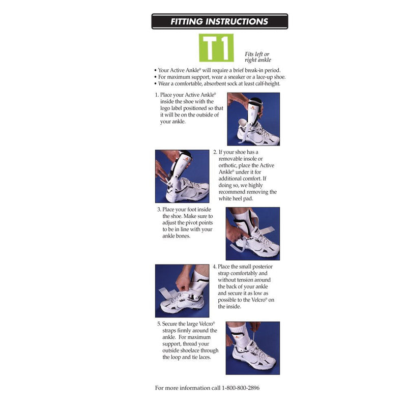 [Australia] - Active Ankle T1 Rigid Ankle Brace For Injured Ankle Protection and Sprain Support White Large 