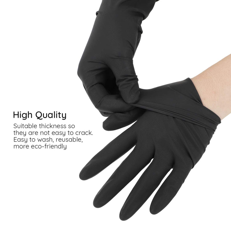 [Australia] - 20 Counts Hair Color Gloves, Segbeauty Reusable Black Dye Gloves Powder Free Rubber Latex Gloves Professional Hair Coloring Accessories for Hair Salon Highlighting, House Cleaning (Small) Small (20 Count) 