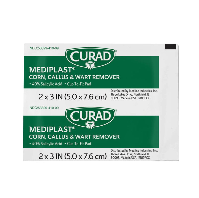 [Australia] - Curad Mediplast Corn, Callus, & Wart Remover, 40% Salicylic Acid Pads for topical removal of corns, callus, or plantar warts (25 Pads) 