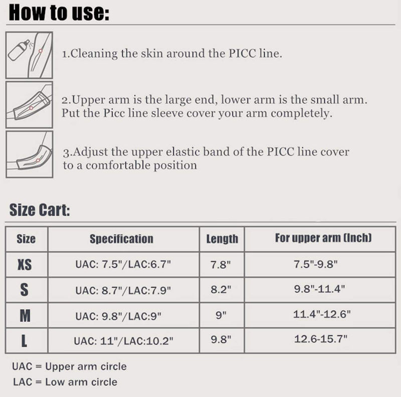 [Australia] - Ultra-Soft PICC Line Cover - Adult PICC Sleeve Arm Nursing Cast Protector,Non-Slip, Breathable, Comfortable (XS) XS 