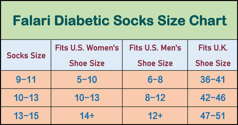 [Australia] - Falari 3-Pack Physicians Approved Diabetic Socks Cotton Non-Binding Loose Fit Top Help Blood Circulation 13-15 Crew Length - Black 