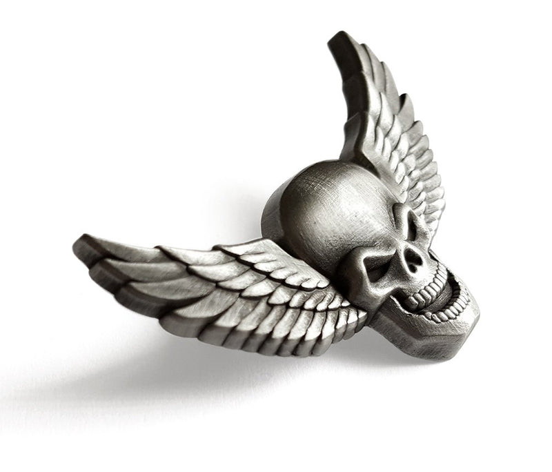 [Australia] - Pinsanity 3D Winged Skull Lapel Pin 