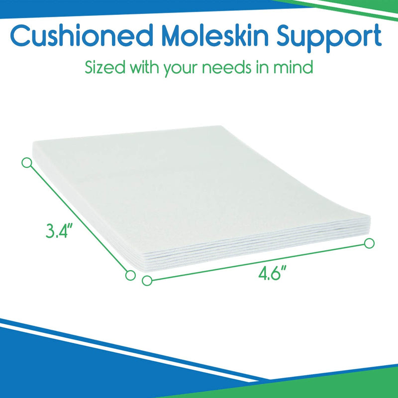 [Australia] - ViveSole Moleskin Squares for Feet, Blister Tape, 8 Pack (4.5"x3.5") - Shoe Padding Bandage Protection, Self Adhesive Prevention Pads - for Heel, Callus, Foot Pain, Friction, Sore Spots - Heavy Duty 