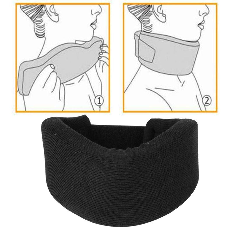[Australia] - Neck Brace, Soft Sponge Neck Brace Protection Cervical Collar Support Pain Relief Traction Stretcher for Outdoor Fitness(S) S 