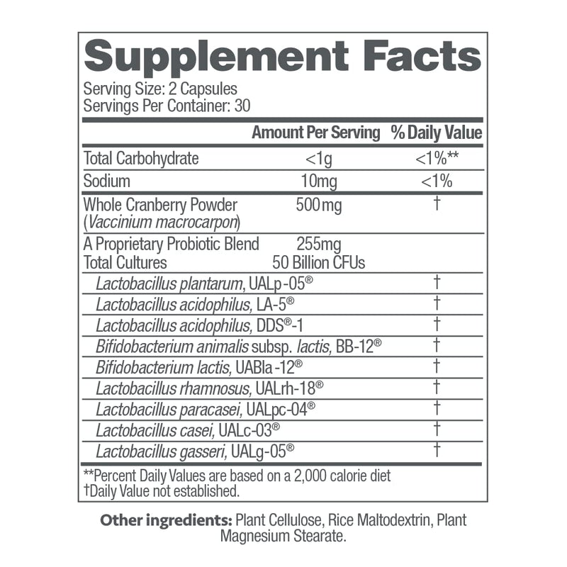 [Australia] - up4 Probiotic Supplement for Women, Vaginal, Digestive and Immune Support, 50 Billion CFUs Guaranteed, Non-GMO, Gluten Free, Soy Free, Vegan, 60 Count Womens 