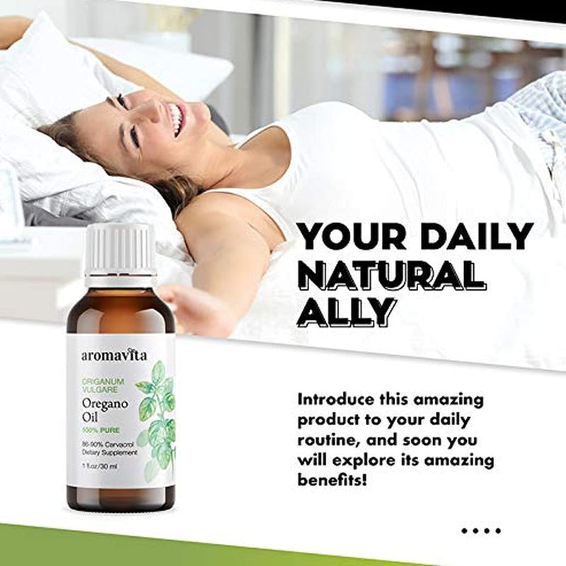 [Australia] - Aromavita Essential Oil of Oregano - 100% Pure Undiluted, Non GMO, Extra Strength Organic Greek Oregano Oil - Over 86% Carvacrol Oregano Extract, 30ML 
