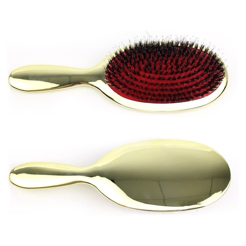 [Australia] - VinBee Paddle Hair Extension Brush Massage Hair Brush Professional Detangle Brush Comb Oval Anti-static Hair CombÔºàGoldÔºâ gold 