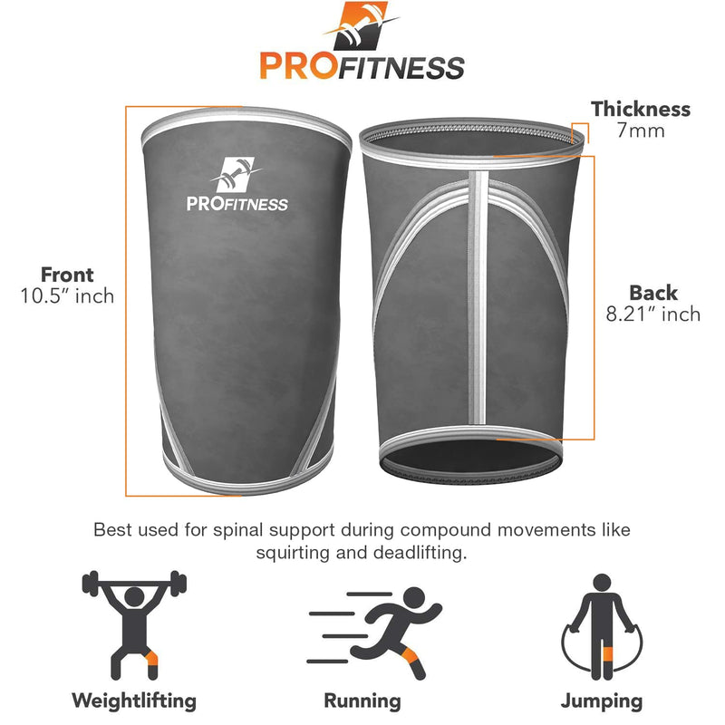 [Australia] - Knee sleeves for weightlifting (Sold as a Pair) for Men & Women | 7mm Thick Neoprene Compression Knee Sleeve | Knee Brace Support Working Out & Weight Lifting Squat, Deadlift, Mobility & Warmth Gray Medium 