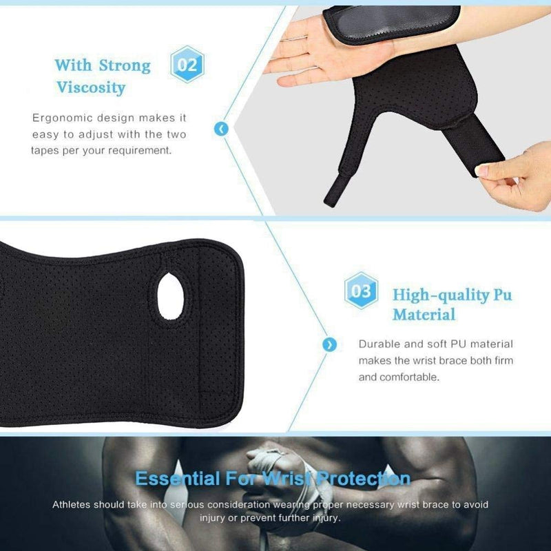 [Australia] - Wrist Brace Left Hand Adjustable Wrist Splint Brace Carpal Tunnel Breathable Neoprene Night Sleep Splint Brace 9'' Wrist Belt Band for Workout Fitness Injury Recovery Prevention 