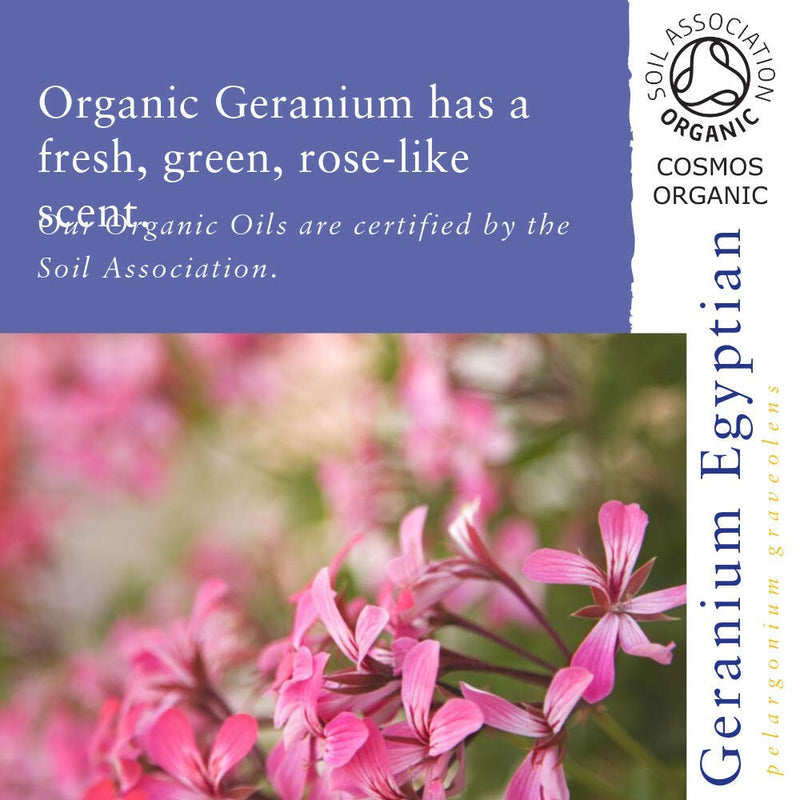 [Australia] - Absolute Aromas Organic Geranium Essential Oil 10ml - 100% Pure, Natural, Undiluted, Vegan and Cruelty-Free - For use in a Diffuser and Aromatherapy 