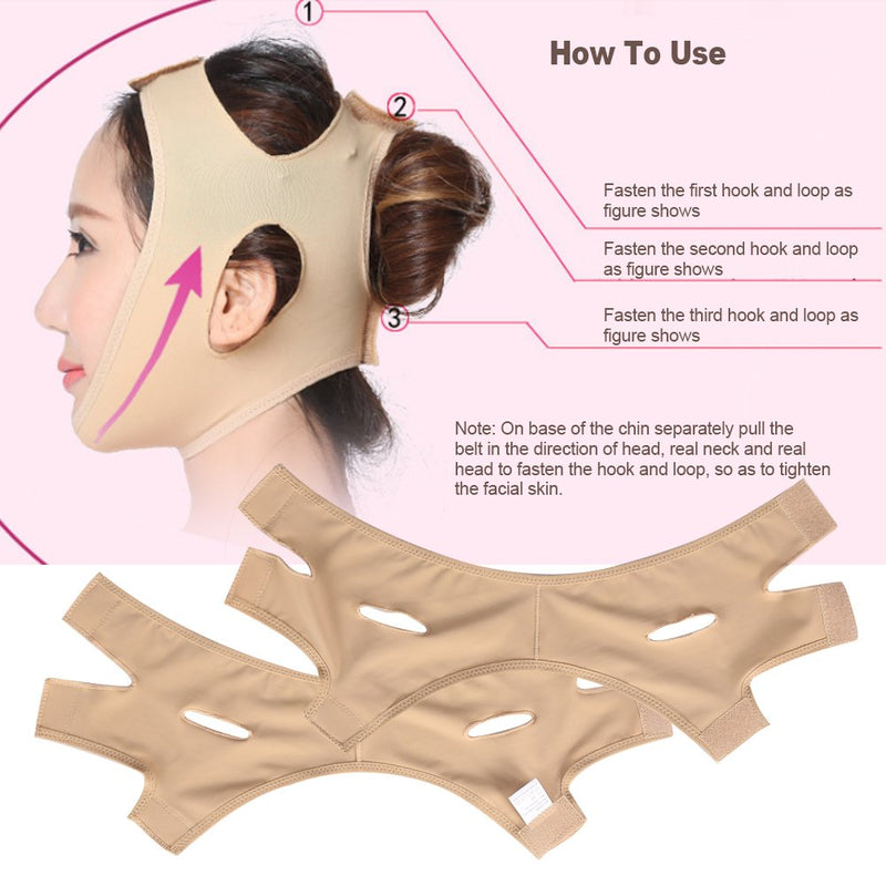 [Australia] - Face Slimming Belt, Facial Cheek V Shape Lift Up Thin Mask Strap Face Line Anti Wrinkle Beauty Tool Double Chin Reduce Bandage for Woman Man(L) 