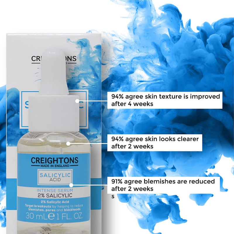 [Australia] - Creightons Salicylic Acid Intense Serum 2% Salicylic (30ml) - Target breakouts by helping to reduce blemishes, pores & blackheads for a cleaner, more radiant complexion 