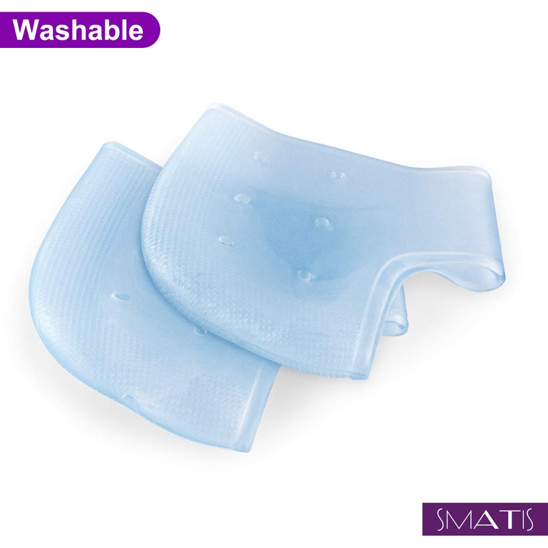 [Australia] - SMATIS Heel Sleeves, 2PCS Heel Cushion Gel Heel Protector for Plantar Fasciitis Achilles Tendonitis Bone Spur Aching Feet Relieve Pain light blue 2PCS 