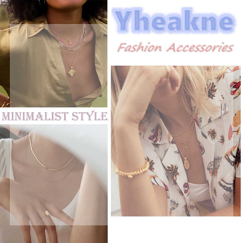 [Australia] - Yheakne Skinny Bar Y Necklace Gold Bar Necklace Chain Long Geometry Lariat Necklaces Jewelry for Women and Teen Girls 