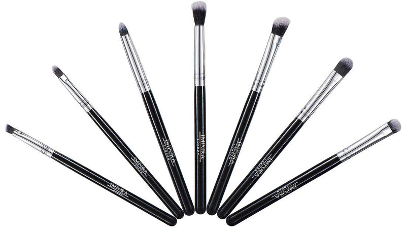 [Australia] - Eye Makeup Brush Set by Impora London. Includes - Eyeshadow Brushes, Blending Brush, Pencil Brush, Eyeliner Brush & more [7 Brushes + Metal Case]. Perfect for Travel 