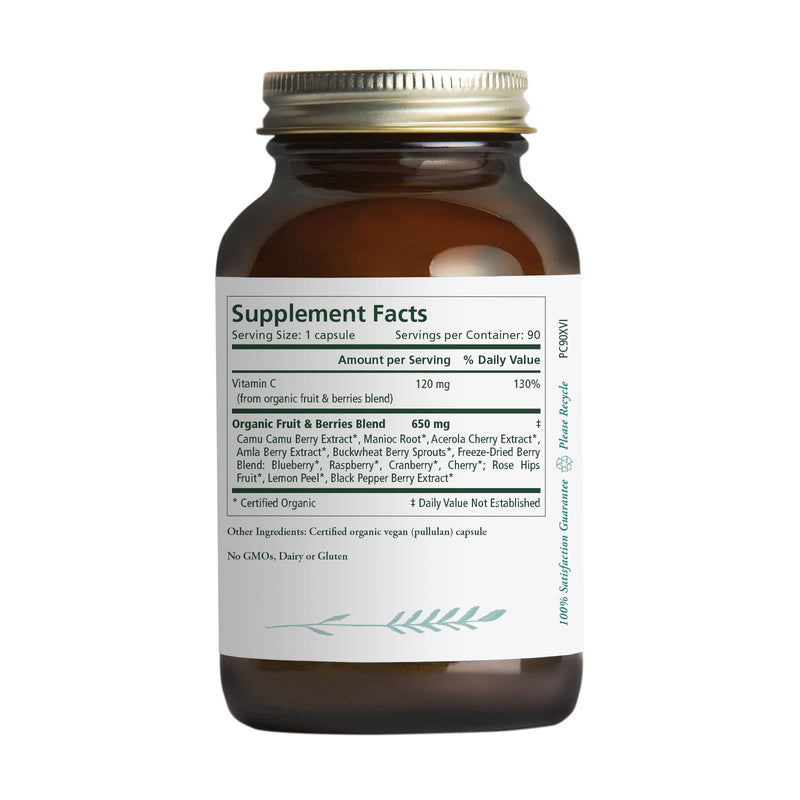 [Australia] - Pure Synergy Pure Radiance C | 90 Capsules | Certified Organic | Non-GMO | Vegan | 100% Natural Vitamin C with Organic Camu Camu Extract 