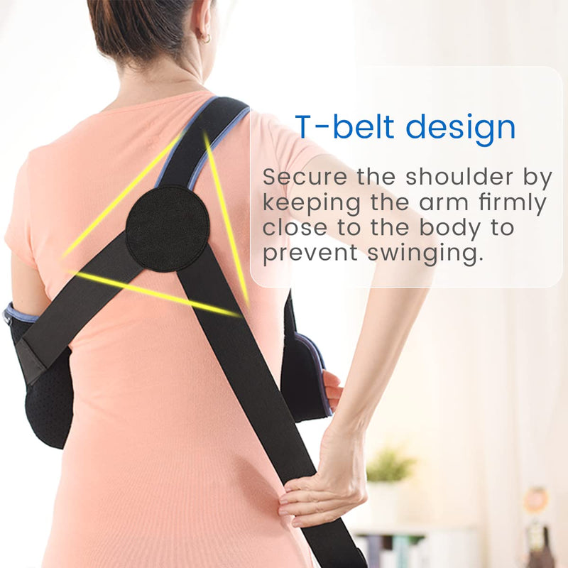 [Australia] - VELPEAU Arm Sling Shoulder Immobilizer - Rotator Cuff Support Brace - Comfortable Medical Sling for Shoulder Injury, Left and Right Arm, Men and Women, for Broken, Dislocated, Fracture, Strain (Medium) Comfort Version Medium 
