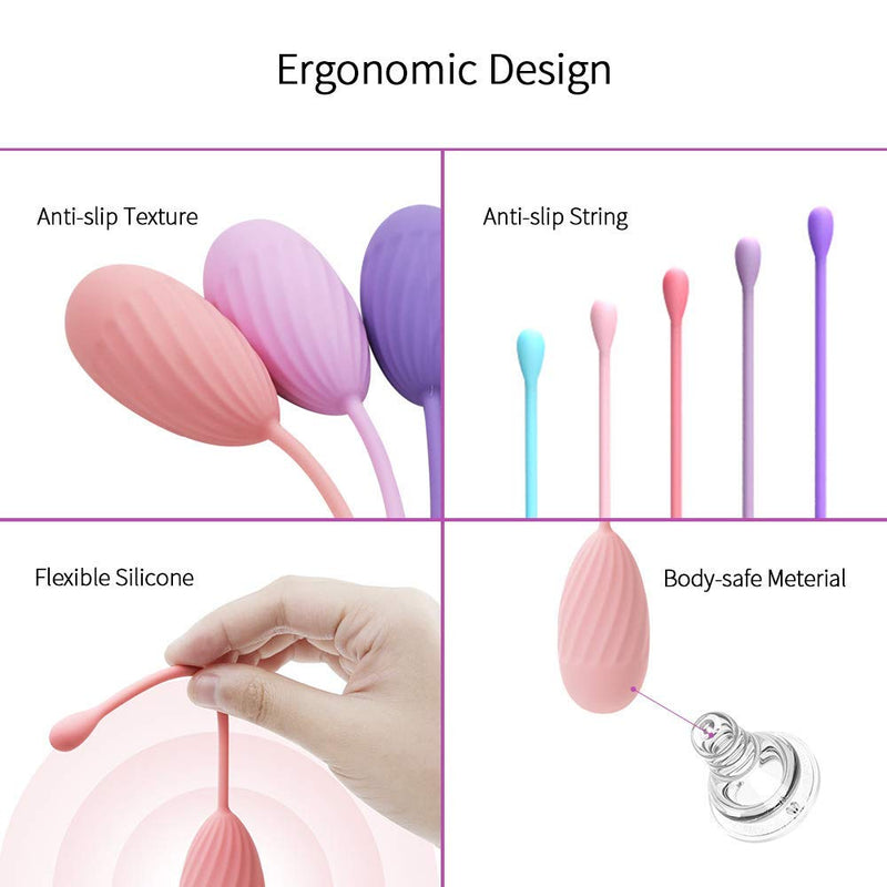 [Australia] - Kegel Weighted Exercise Balls - Doctor Recommended:for Pelvic Floor Tightening & Strengthen Bladder Control for Beginners to Advanced -Prevent Prolapse(Set of 5) 