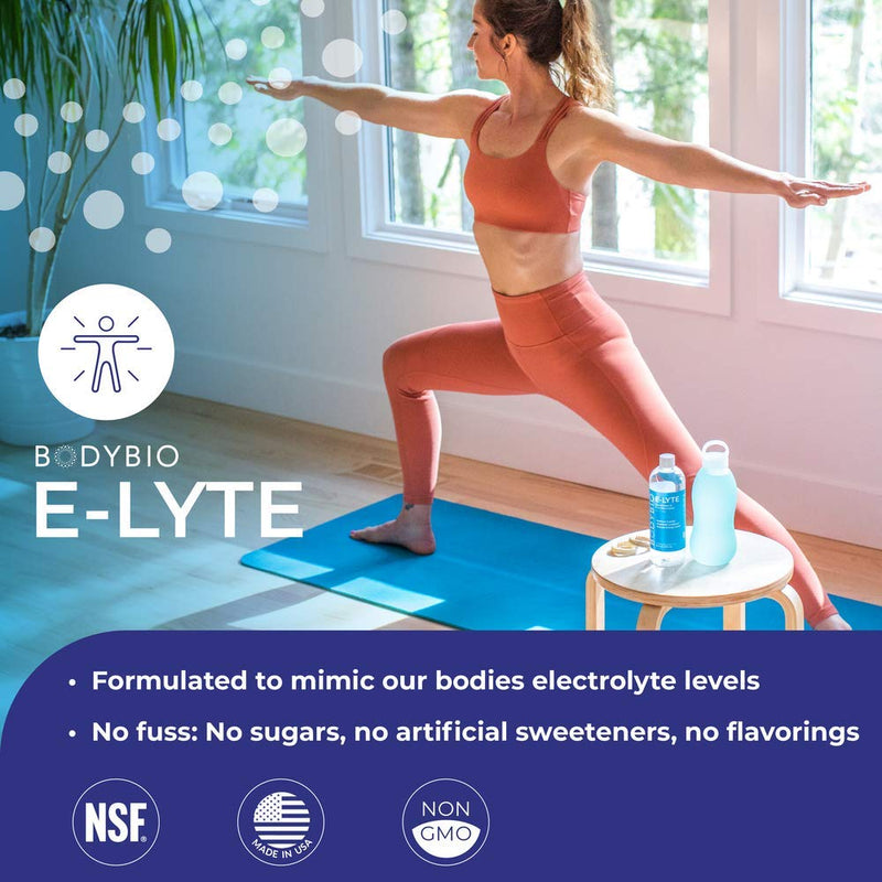 [Australia] - BodyBio Electrolytes for Hydration 16 Oz Concentrate 64 Servings No Sugar Keto Dehydration Recovery with Magnesium Potassium Sodium Relieves Cramps, 473 ml 473.2 ml (Pack of 1) 