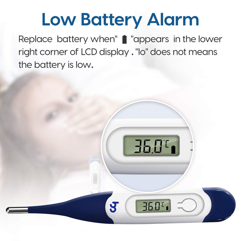 [Australia] - Femometer Thermometer for Adults Digital Thermometers with Flexible Tip, Fast Accurate Oral Body Thermometer for Adults Kids and Babies 