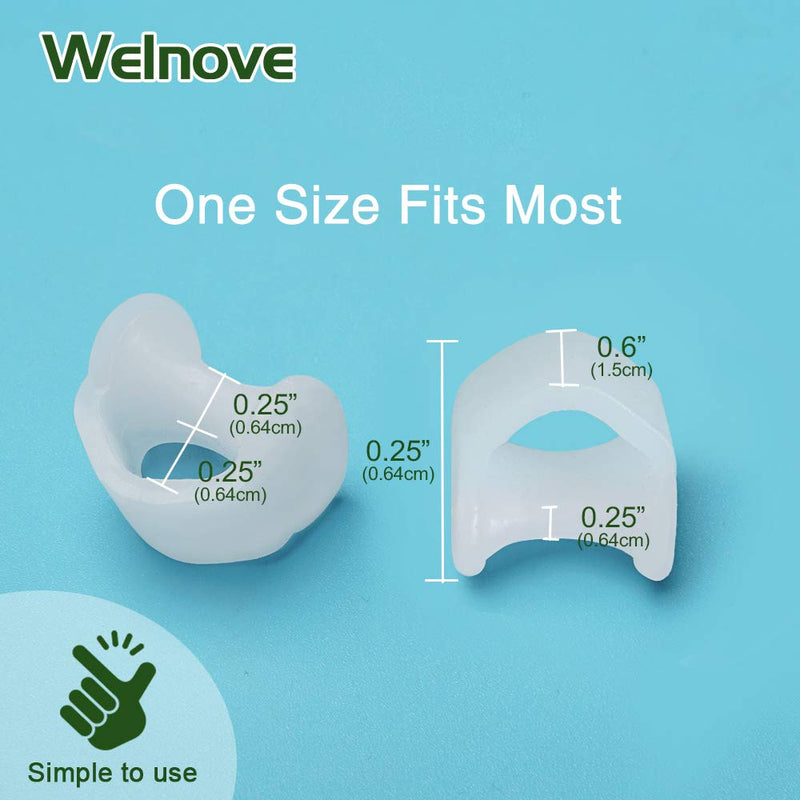 [Australia] - Welnove Gel Toe Separator, Pinky Toe Spacers, Little Toe Cushions for Preventing Rubbing & Relieve Pressure (Pack of 12) 