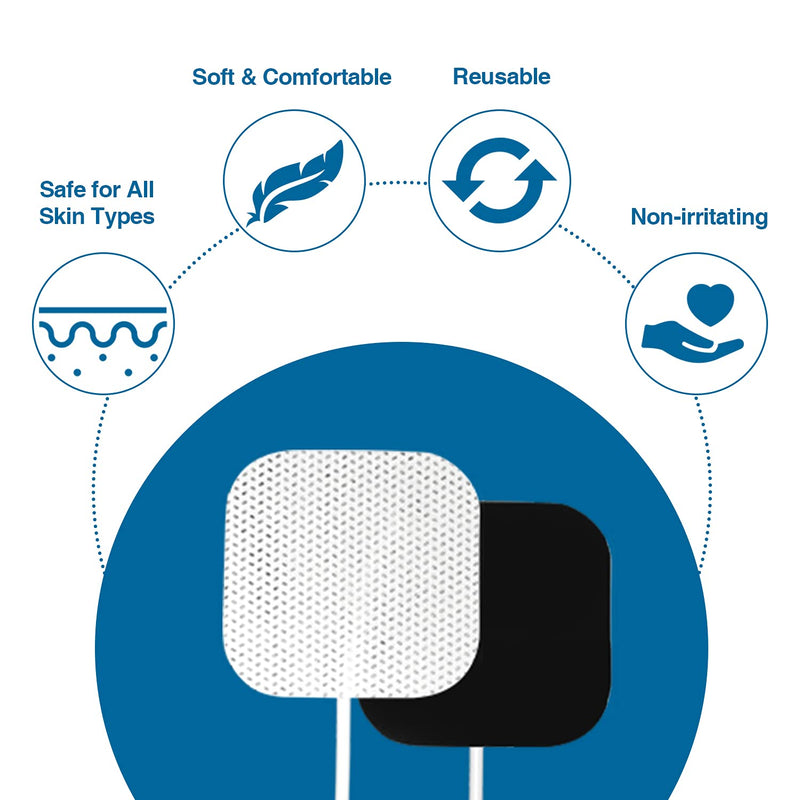 [Australia] - ChoiceMMed Universal TENS Unit Gel Replacement Electrode Pads for Electronic Pulse Stimulators with Advanced Latex-Free Technology for Electrotherapy (10 Units) 