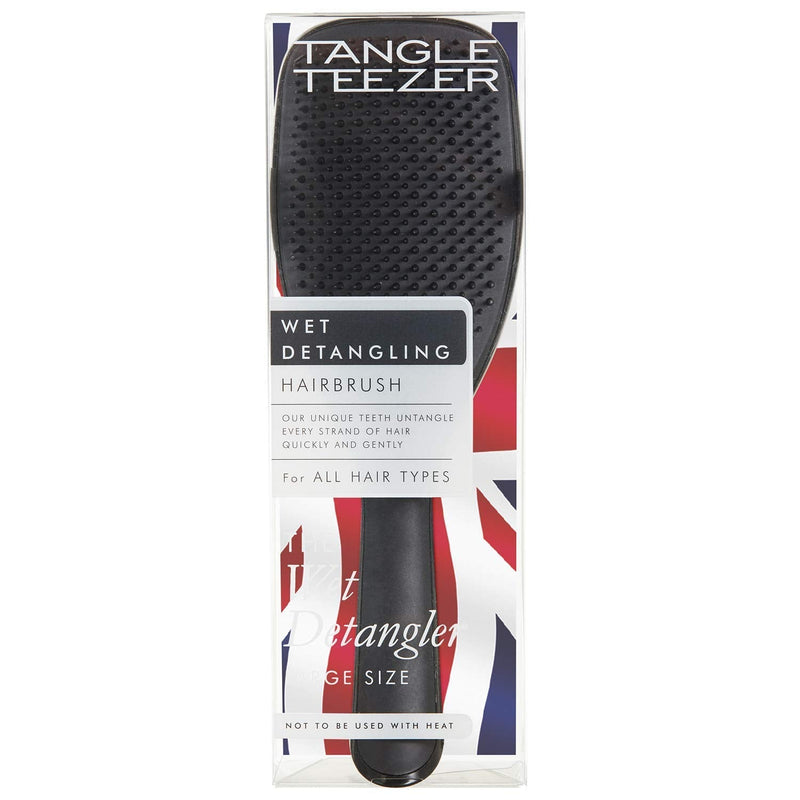 [Australia] - Tangle Teezer The Wet Detangler Hairbrush Large, Black Gloss 1 Count (Pack of 1) 