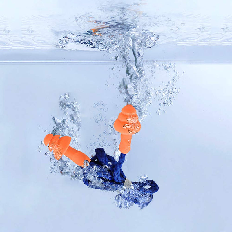 [Australia] - AOUTACC 50 Pack Silicone Ear Plugs,Reusable Corded Hearing Protection Earplugs for Sleeping Shooting Snoring Swimming Construction Work 