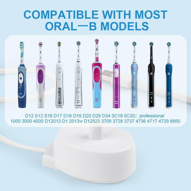 [Australia] - LOPHE Electric Toothbrush Charger, Toothbrushes Charging Adapter with Inductive Charging Base, Waterproof Portable Replacement USB Plug Charger, Travel Toothbrush Charger 