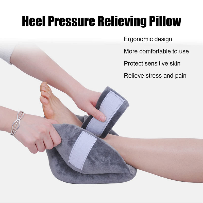[Australia] - Heel Protector Cushion, Heel Protectors Cushion Pillows to Relieve Pressure from Sores Ulcers Sores Bed Sores Injuries, Elevator Leg Rest Protection for Pain Relief 