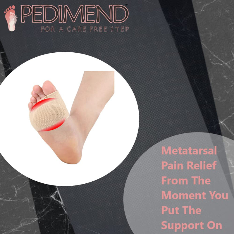 [Australia] - Metatarsal Pads for Women and Men Ball of Foot Cushion - Gel Sleeves Cushions Pad - Fabric Soft Socks for Supports Feet Pain Relief PEDIMEND (Small (UK 3-6)) Small (UK 3-6) 