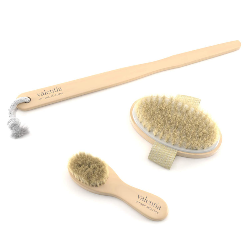 [Australia] - Valentia Body and Facial Brush Set Exfoliator 