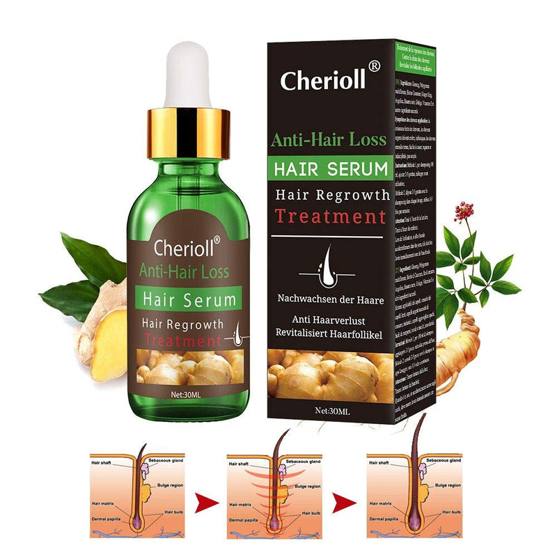 [Australia] - Hair Serum, Hair Treatment Serum Oil, Hair Loss &Hair Thinning Treatment, Hair Growth Oil for Stronger, Thicker, Longer Hair (30ml) 1 Fl Oz (Pack of 1) 